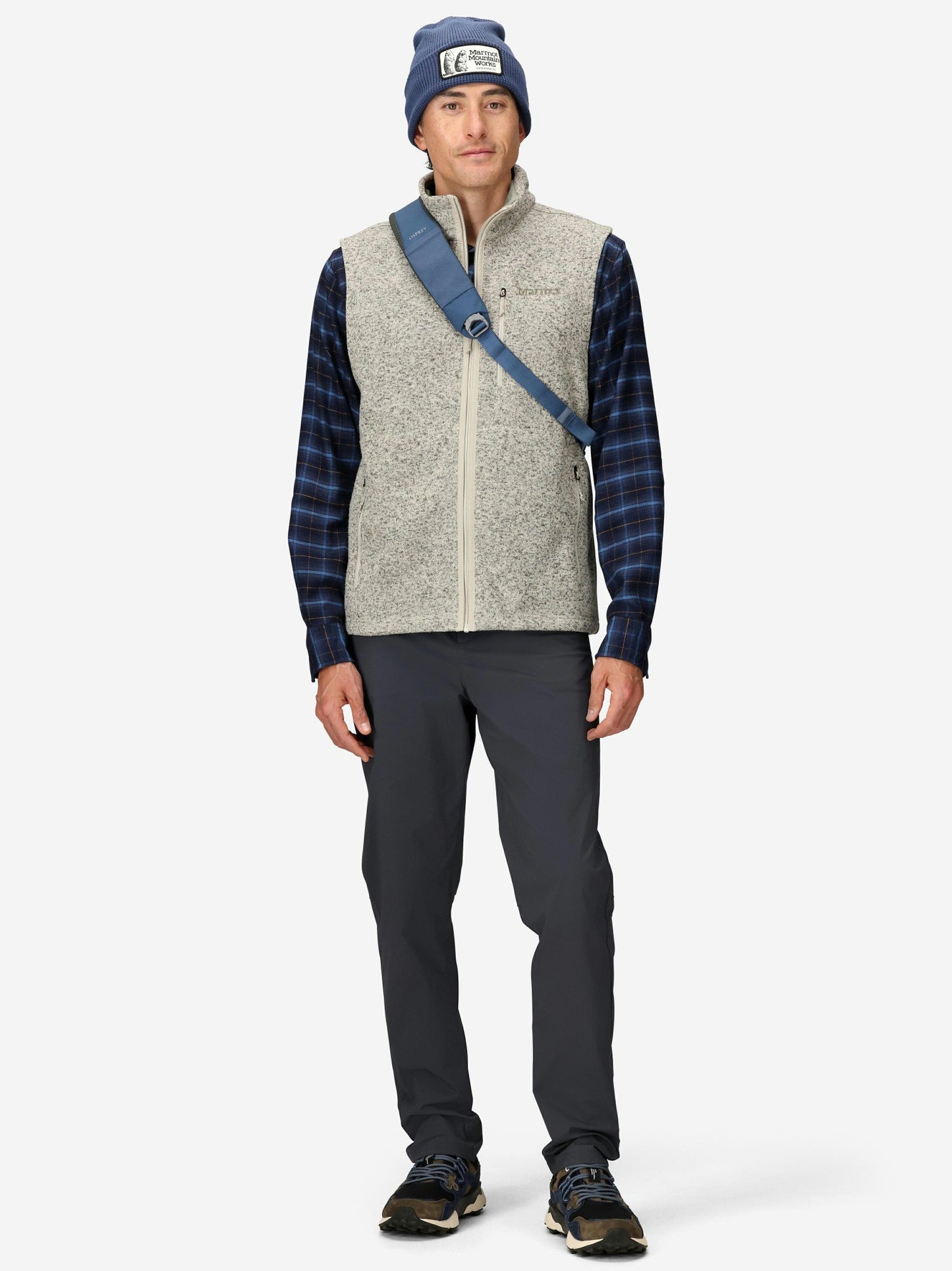 Marmot Men Drop Line Sweater Fleece Vest