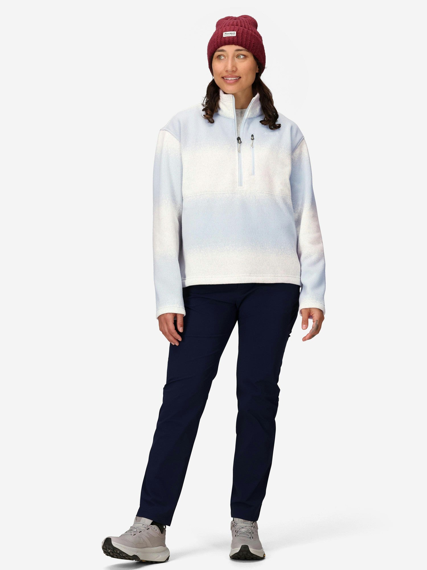 Marmot Sale Heavyweight Drop Line Printed Sweater Fleece Half-Zip (Fall 2025)