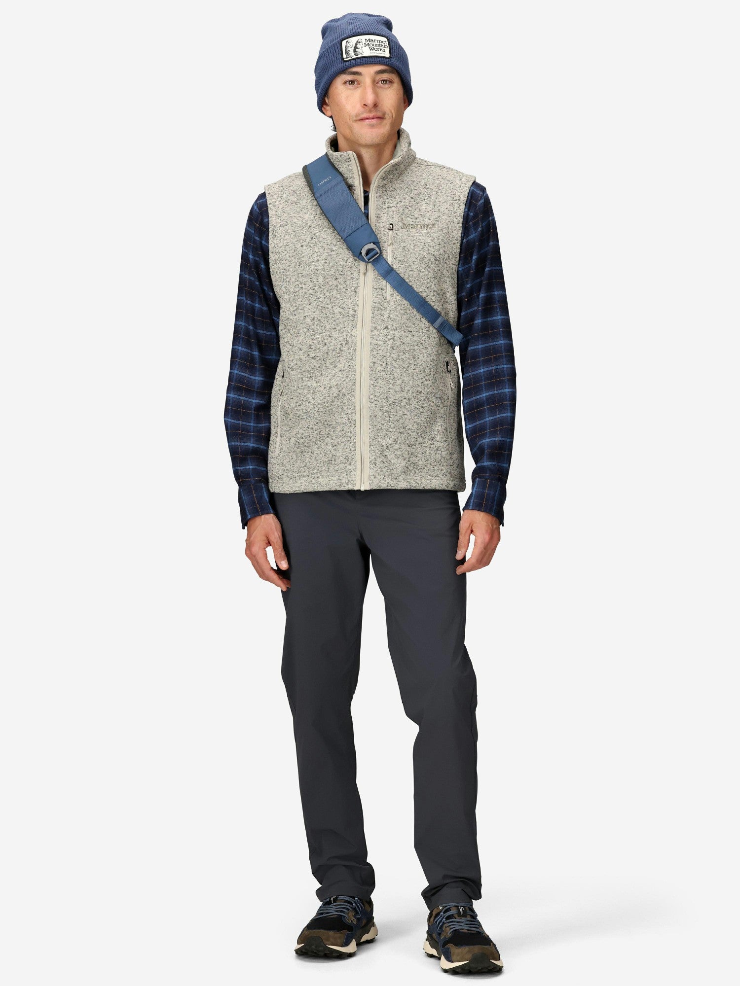 Marmot Men Drop Line Sweater Fleece Vest