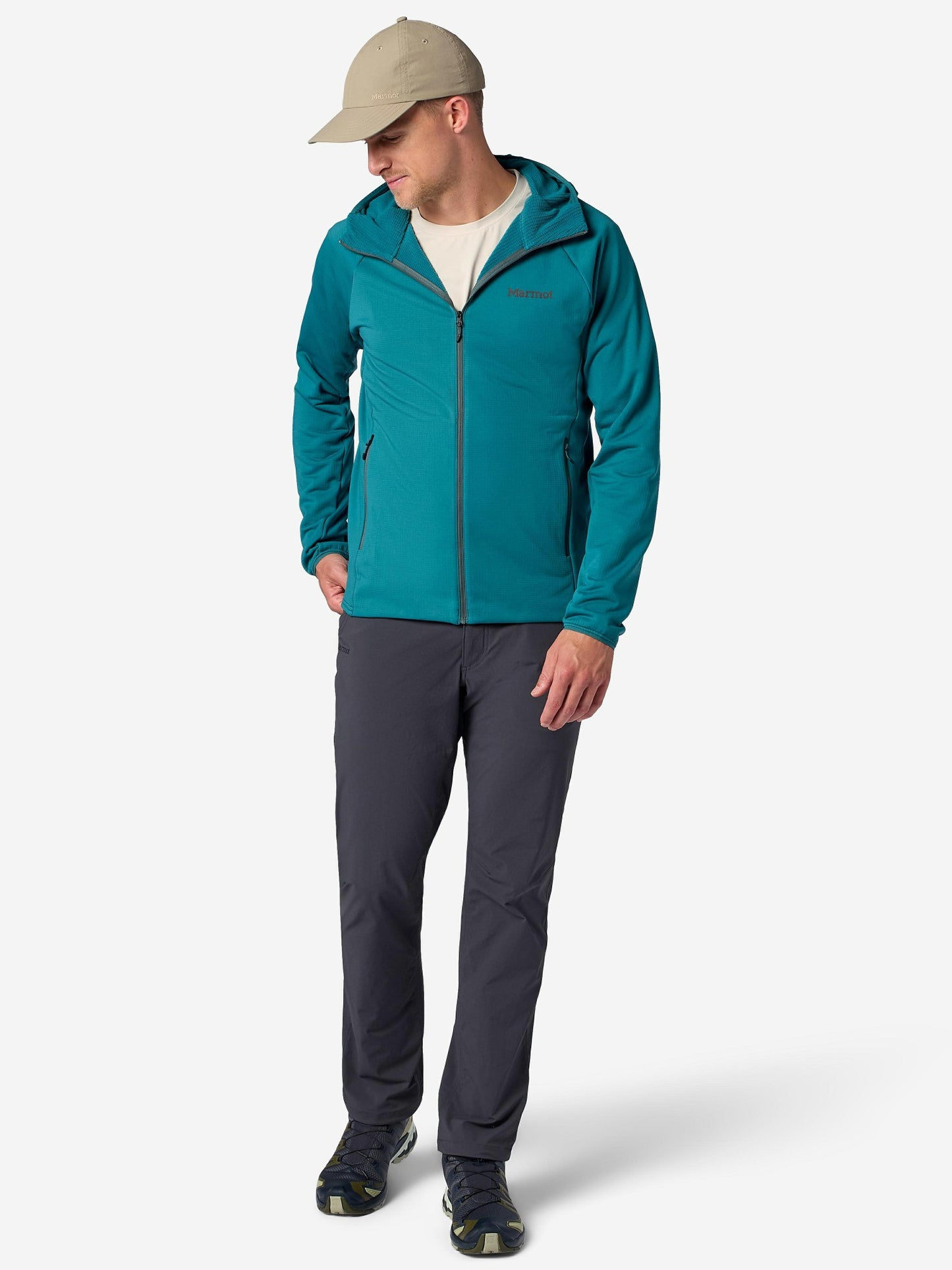 Marmot Men Leconte Tech Grid Full-Zip Fleece Hoody