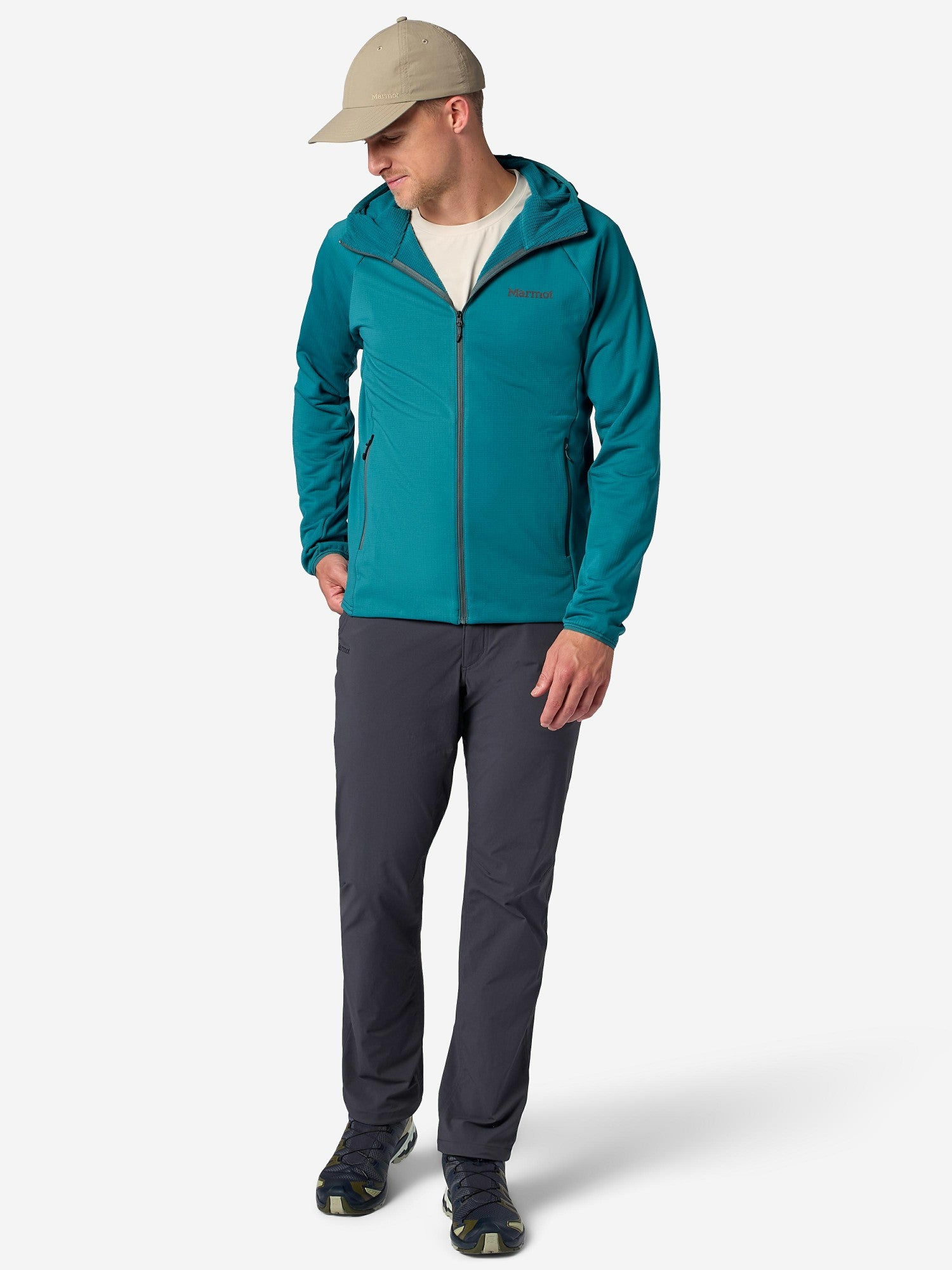 Marmot Men Leconte Tech Grid Full-Zip Fleece Hoody