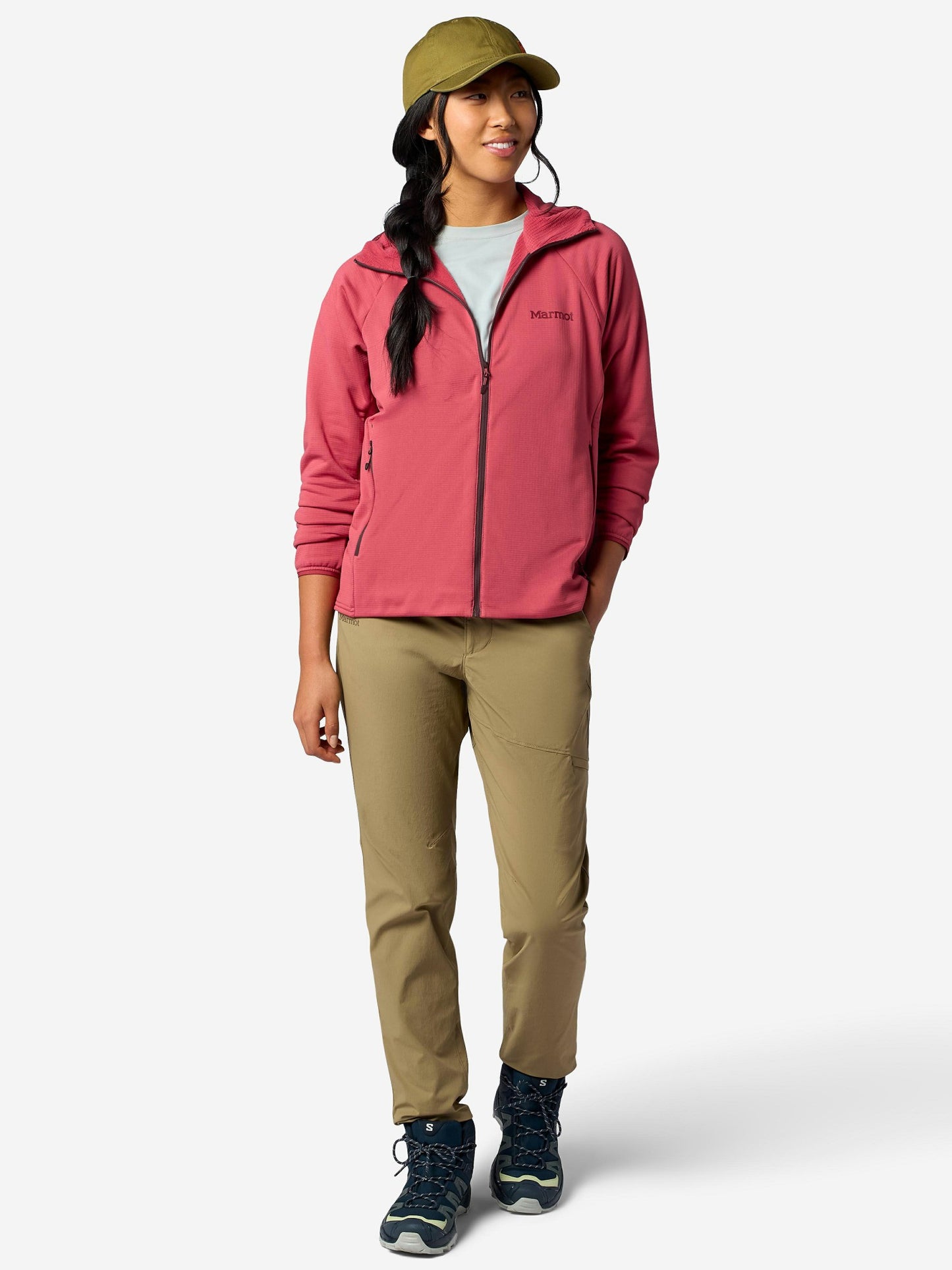Marmot Women Leconte Tech Grid Full-Zip Fleece Hoody